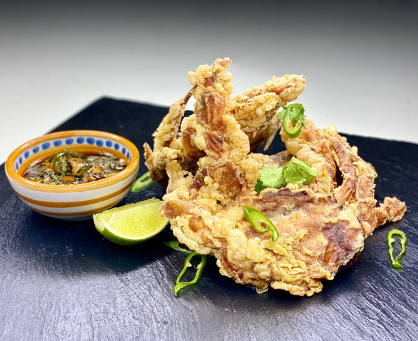 Deep Fried Soft Shell Crabs with Chilli Dipping Sauce