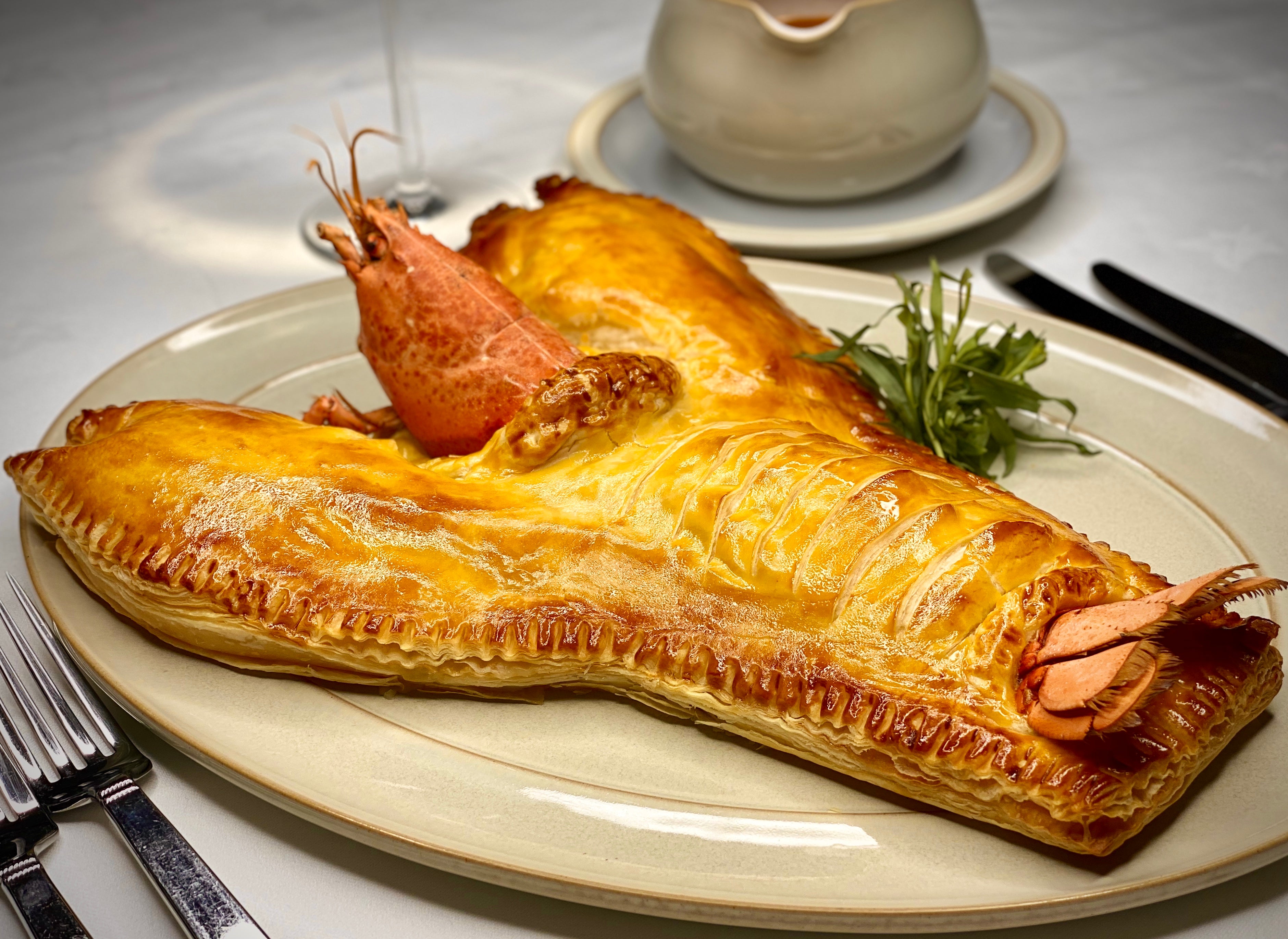 Lobster Wellington with Prawn Mousse & Lobster Shell Sauce Reach My Kitchen