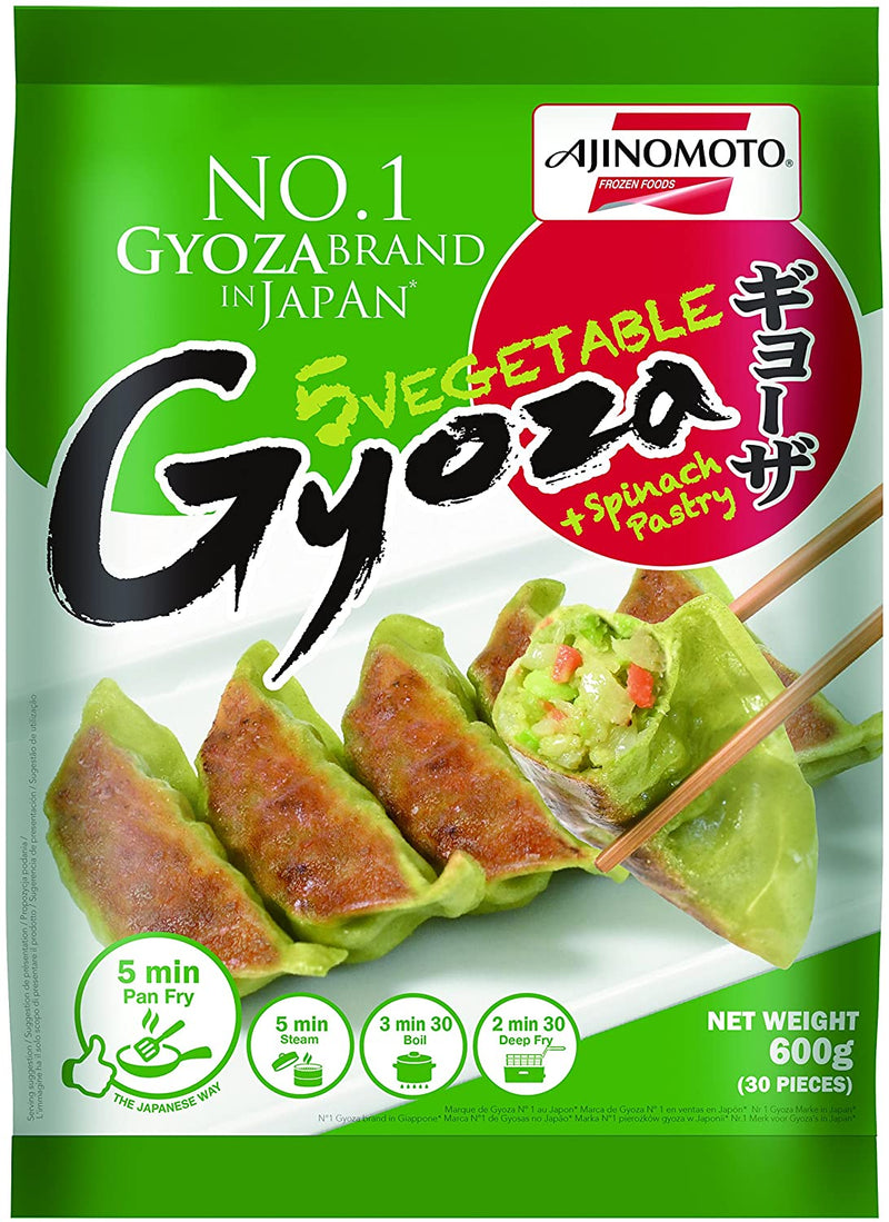 Vegetable Gyoza with Spinach Pastry